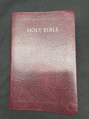 Holy Bible Burgundy Bonded Leather 
- Personal size